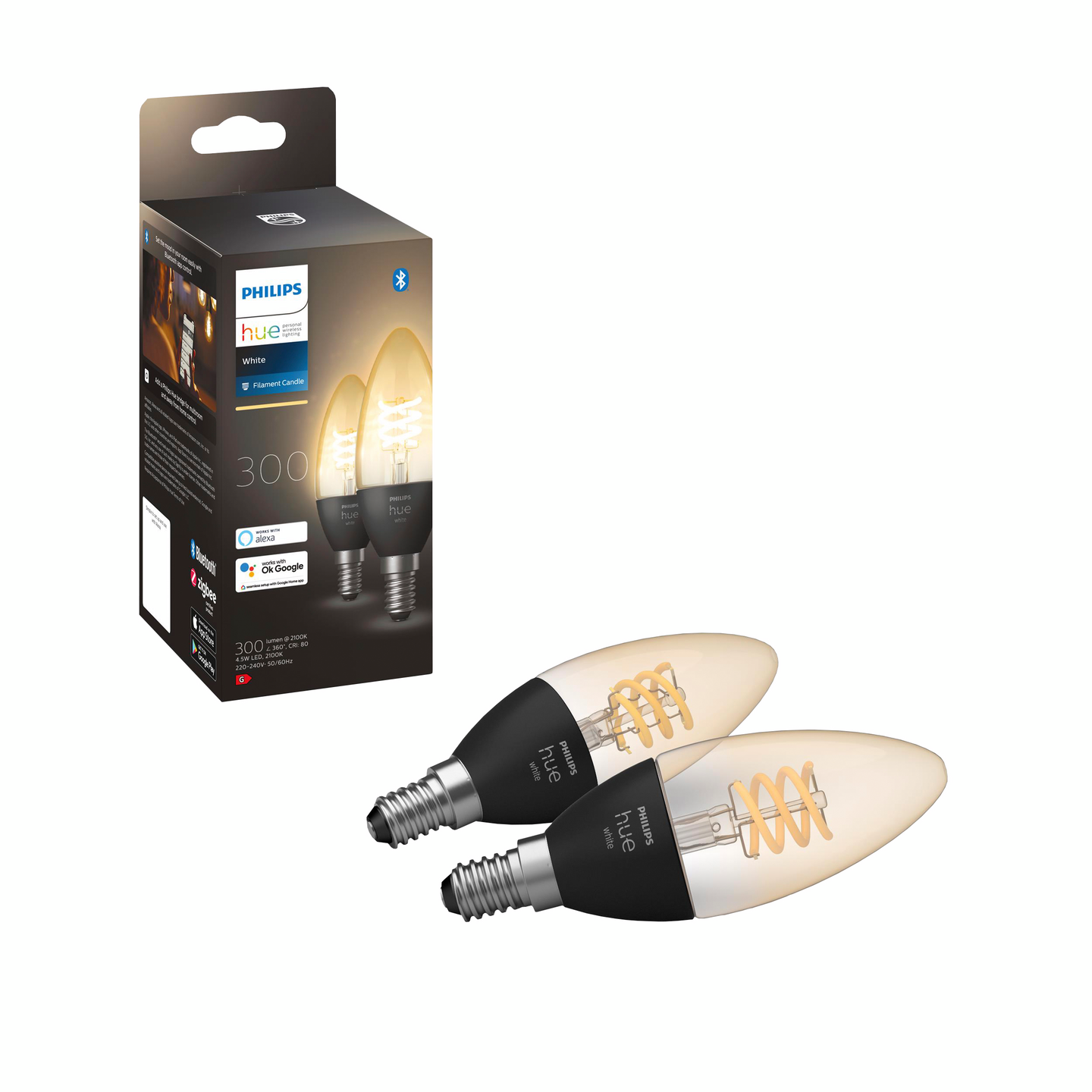 PHILIPS HUE VARMVIT FIL 28W KR ON E14 2P