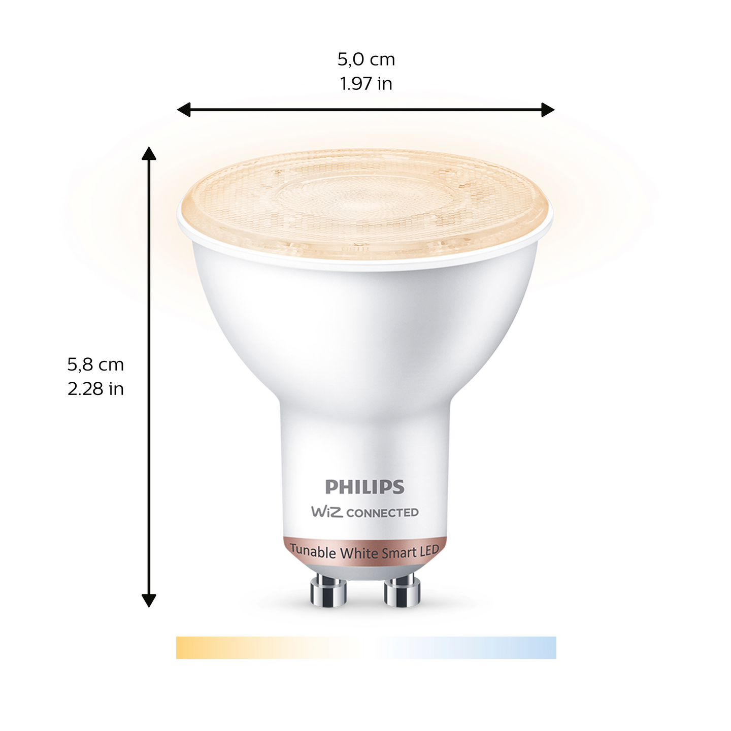 Lamppu Philips Smart LED 4.7W GU10 927-65 tunable white 2kpl