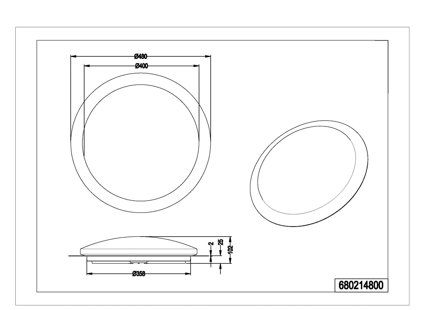Kattovalaisin TRIO Frodeno led 48cm kirkas RGBW