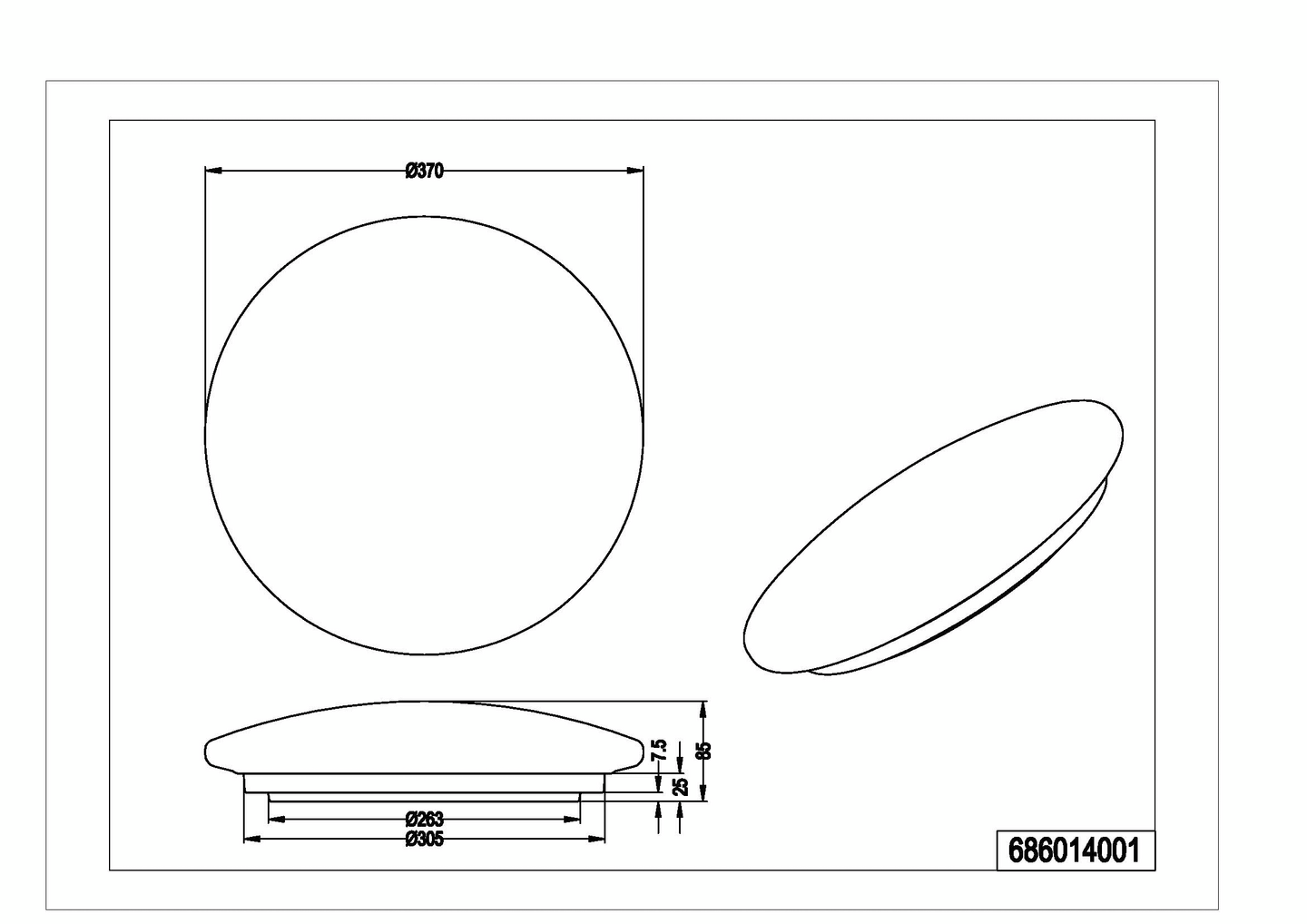 Kattovalaisin TRIO Paolo led valkoinen
