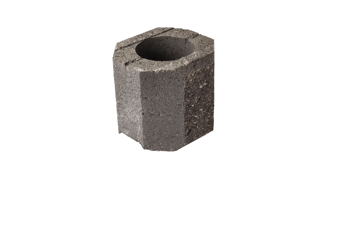 Isovallikivi päätykivi HB 215x215x200mm musta 40kpl/lava 500kg/lava