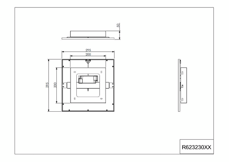 Kattovalaisin TRIO Alpha led 30x30cm harmaa