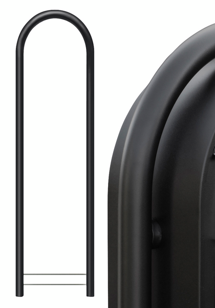 Postilaatikon jalka BOBI ROUND 9005 struktuurimusta