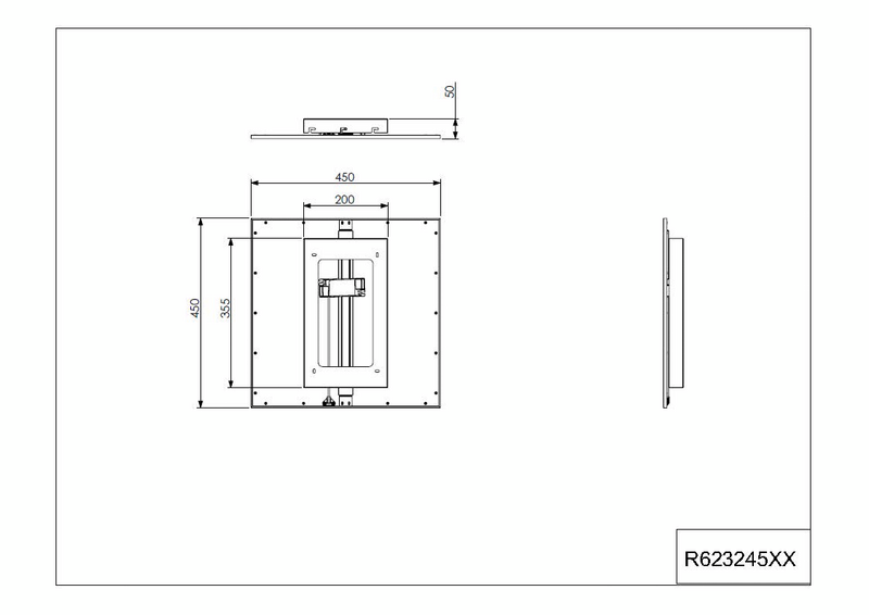 Kattovalaisin TRIO Alpha led 45x45cm mattamusta