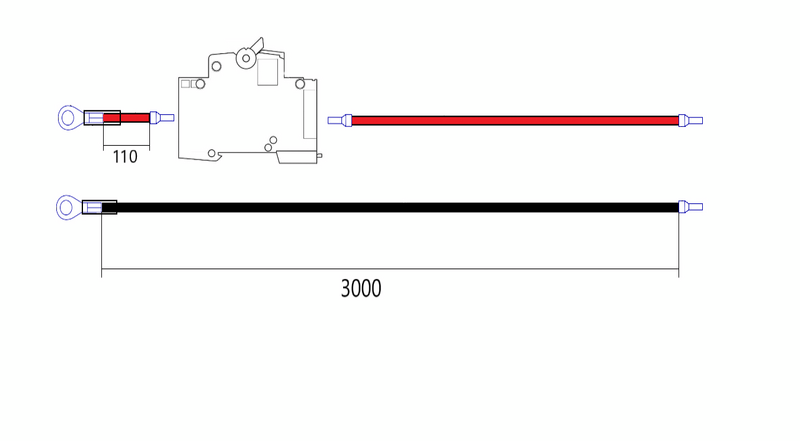 Akkukaapeli Reimax Off-Grid PV 6mm2 C25 3m