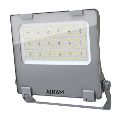 Valonheitin Airam Flood IP66 IK08 200W/740 epäsymmetrinen GLC harmaa
