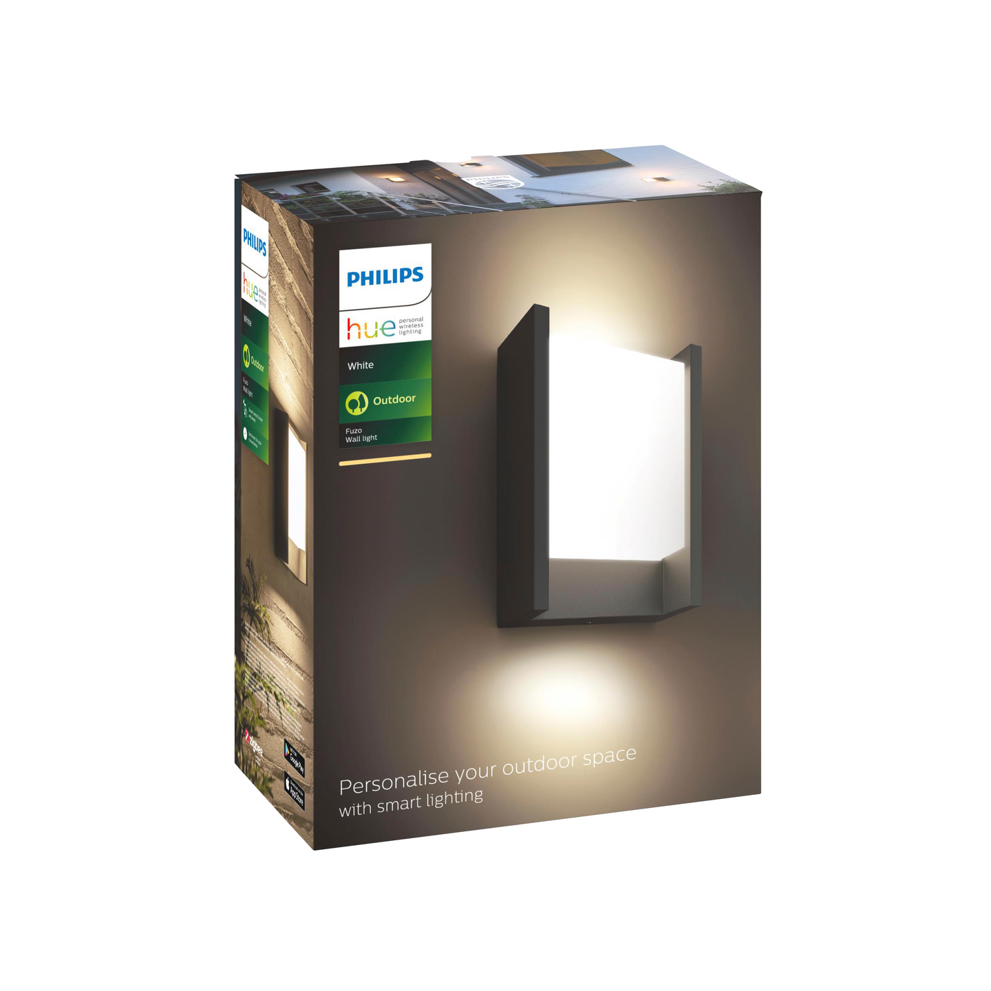 Ulkoseinävalaisin Philips Hue Fuzo musta 77cm