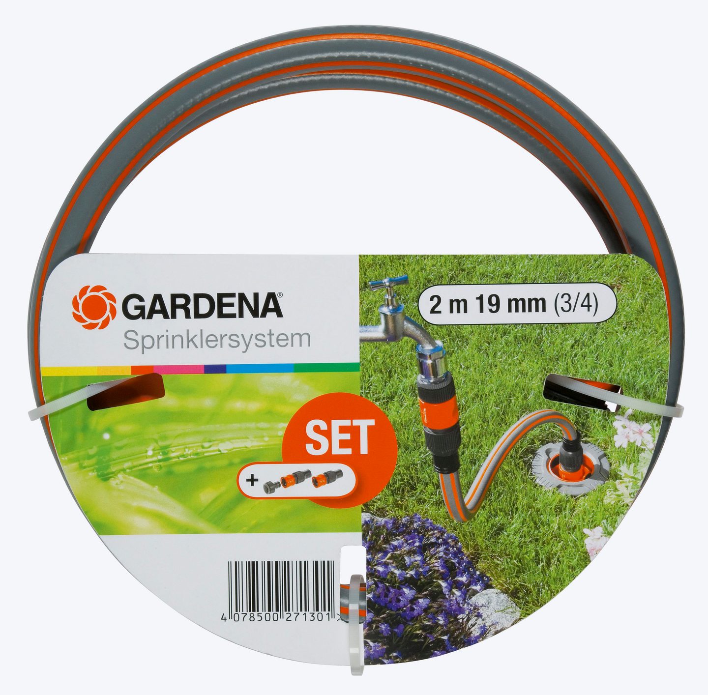 Gardena - Självbevattningssytem - Kopplingsset Gardena Profi Slang 2m