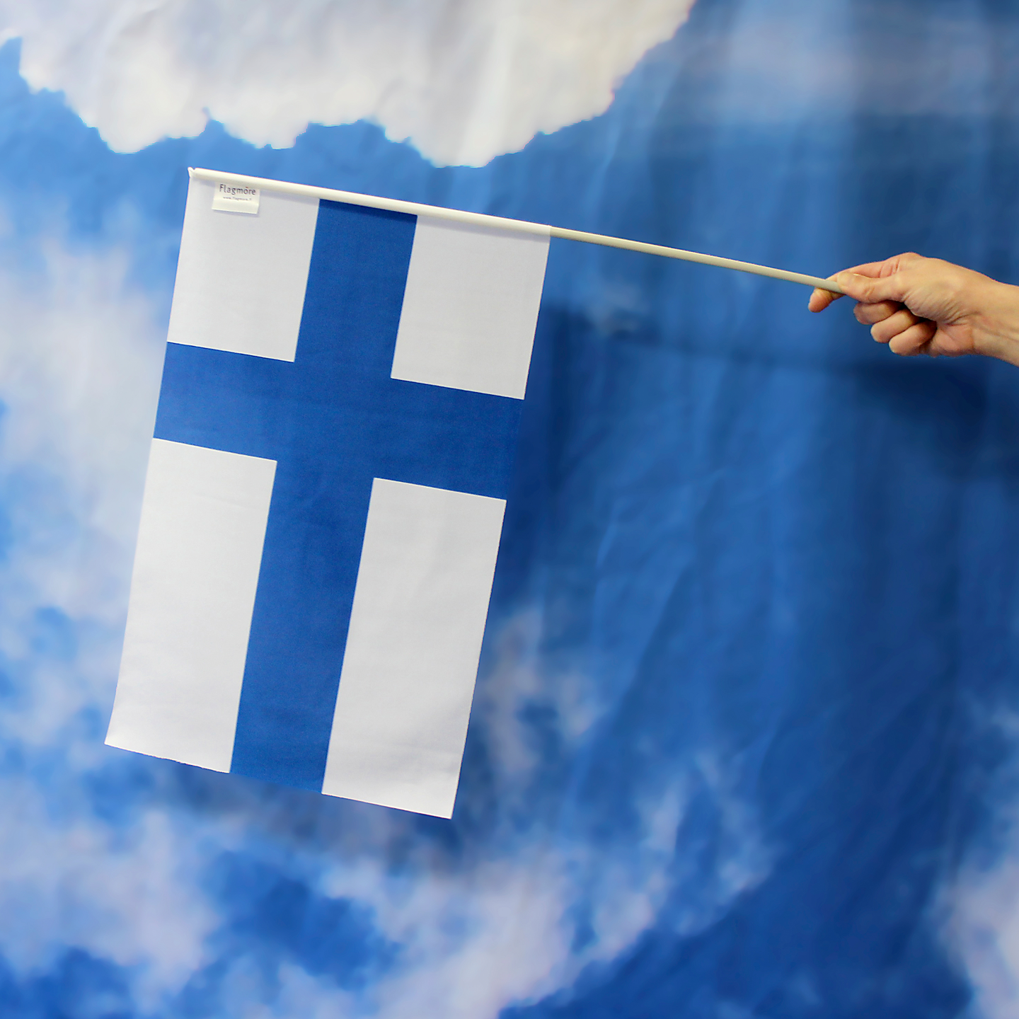 Kannustuslippu Flagmore 31x50cm, sisältää varren 70 cm