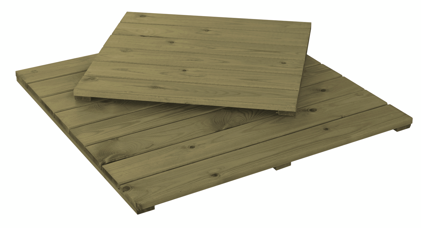 Pihalaatta Tammiston Puu 800x800x16mm kestopuu vihreä