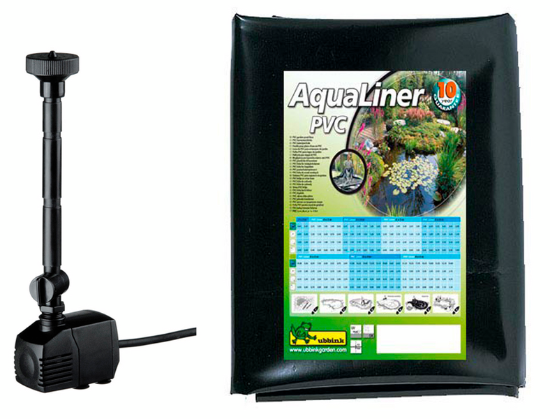 Suihkulähdemuovi ja -pumppu 600 litralle