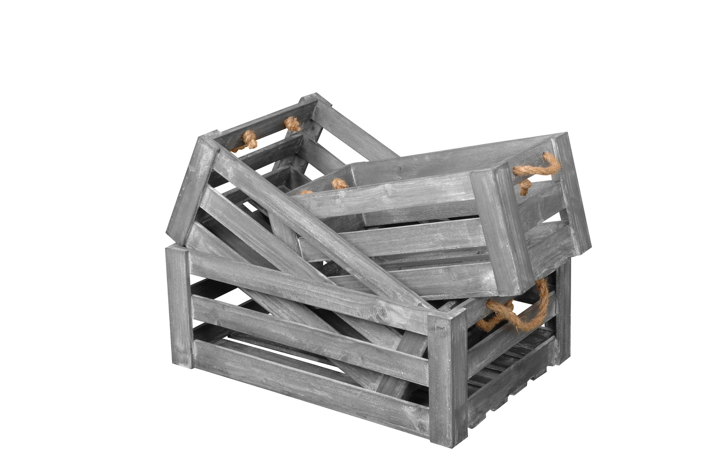 Laatikko Excellent puuta harmaa M 45x28x18,5cm