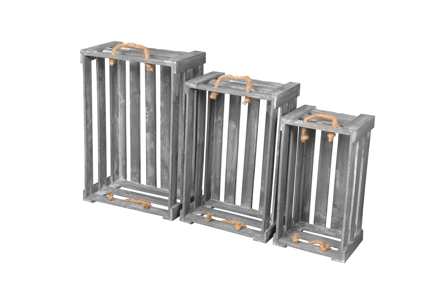 Laatikko Excellent puuta harmaa M 45x28x18,5cm