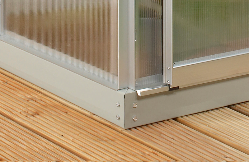 Terässokkeli Vitavia Ida 900 kasvihuoneeseen harmaa