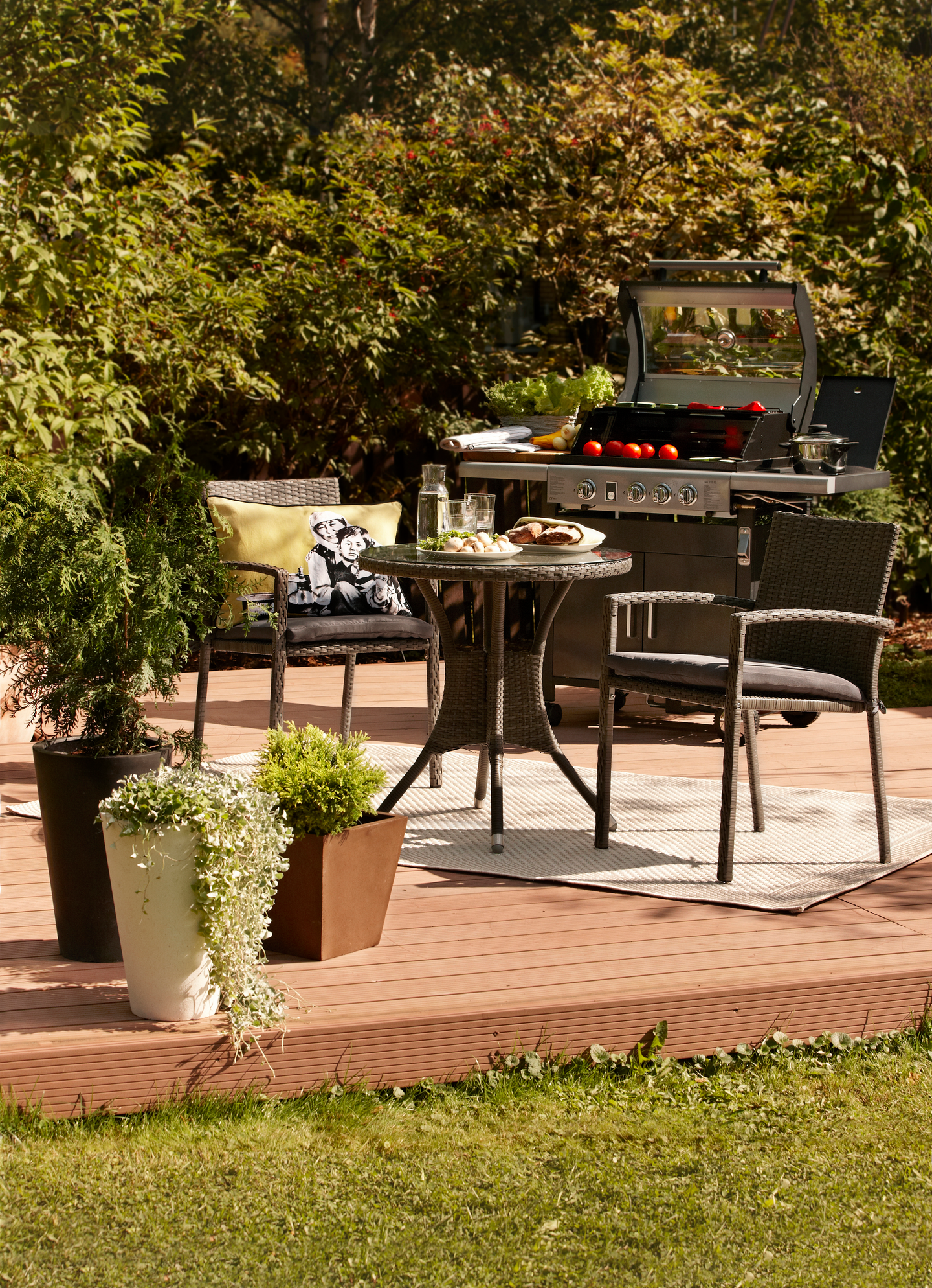 Ruukku polygraniittia Violet suklaa 36x36x35cm L