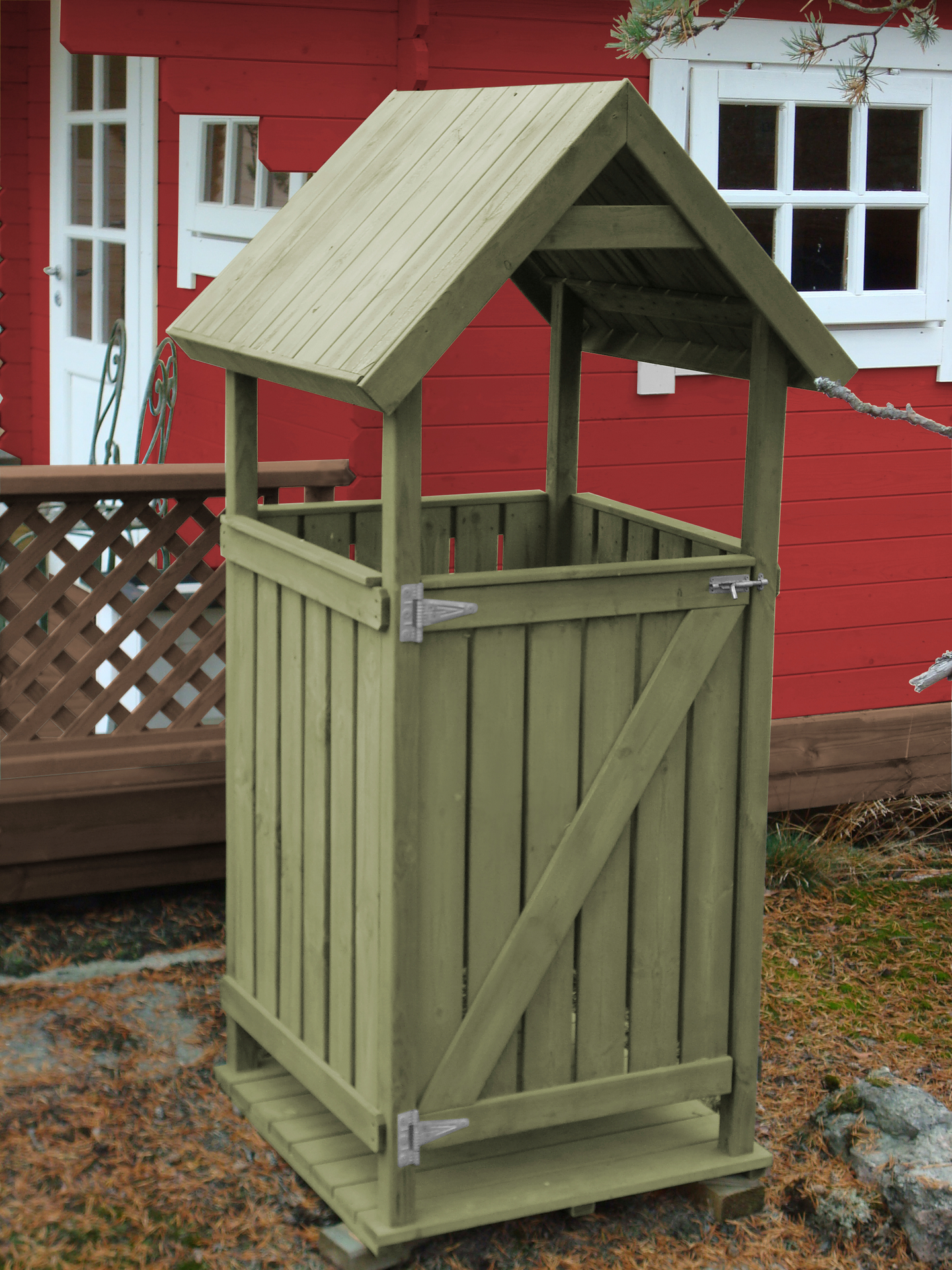 Jätekatos Tammiston Puu Classic ovella vihreä