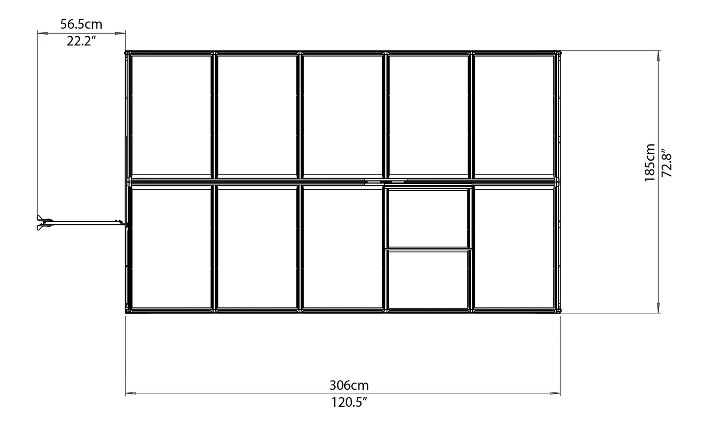 Kasvihuone Palram-Canopia Hybrid  5,7m²