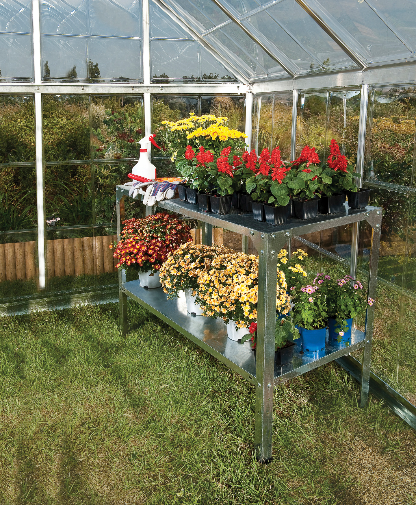 Kasvihuonepöytä Palram-Canipia teräs