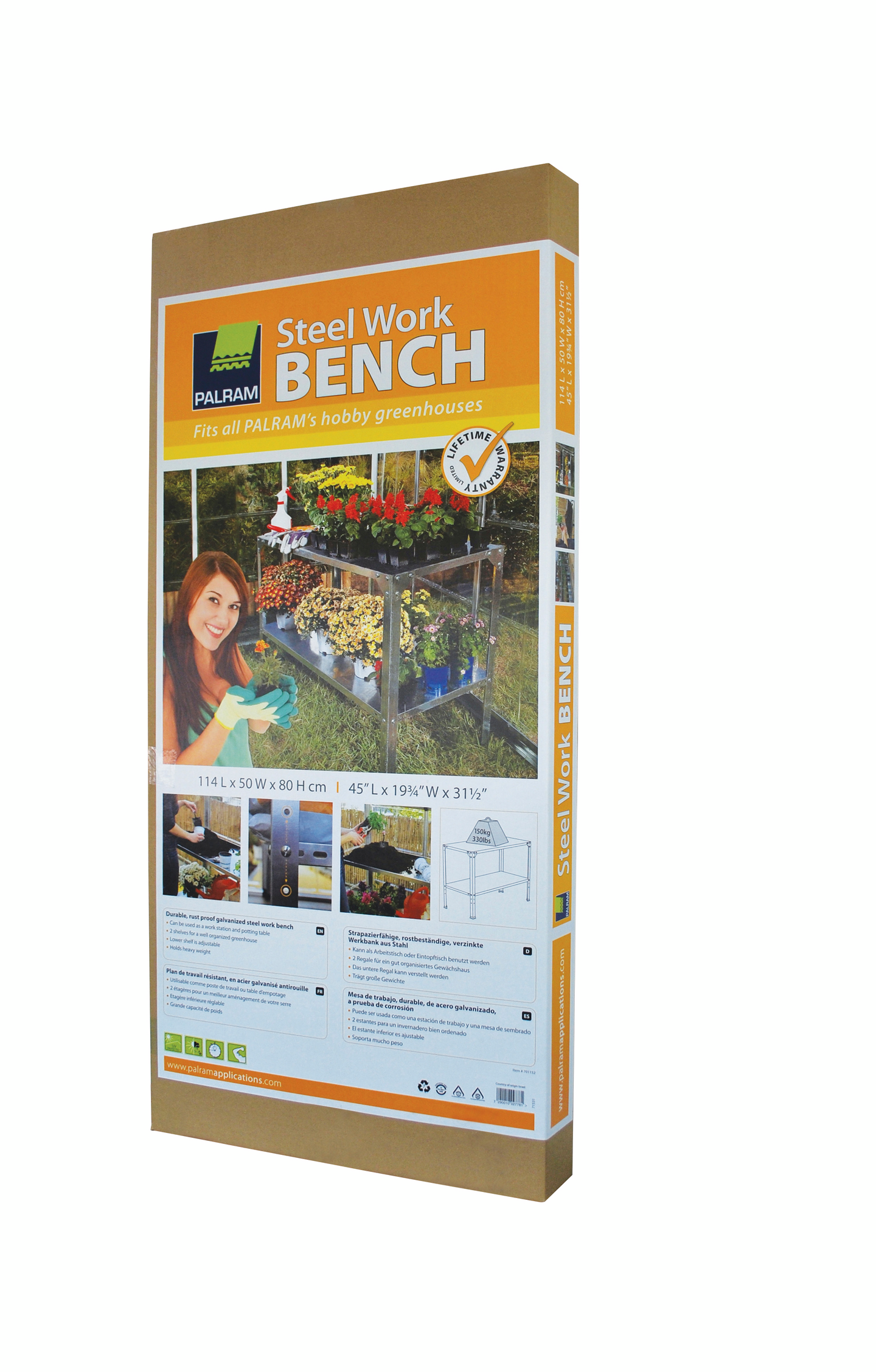 Kasvihuonepöytä Palram-Canipia teräs