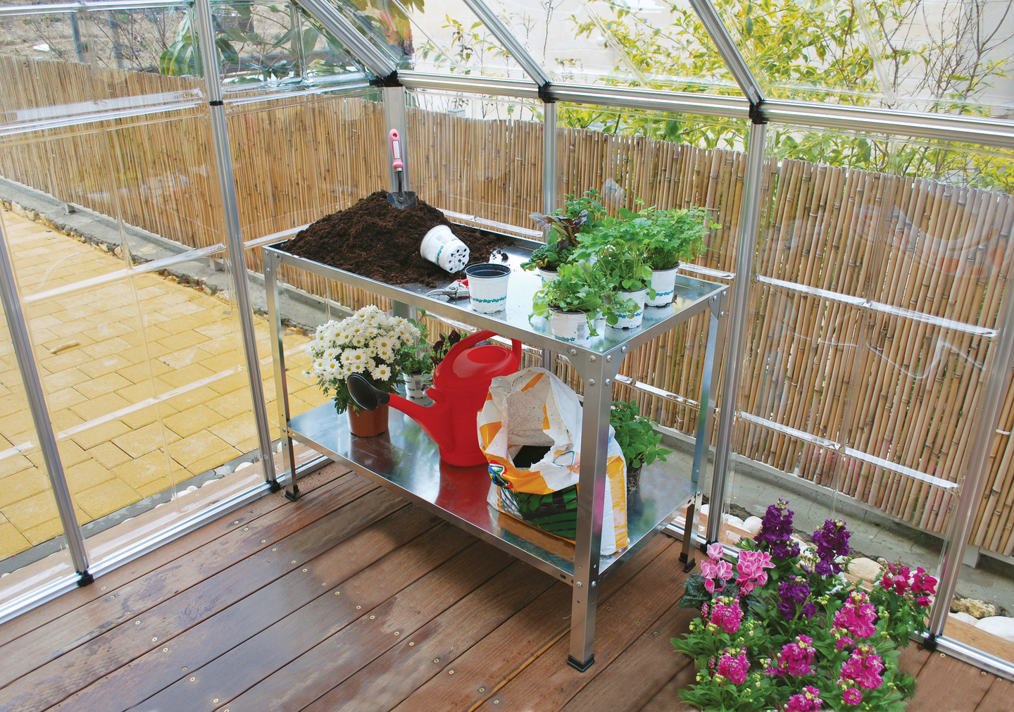 Kasvihuonepöytä Palram-Canipia teräs