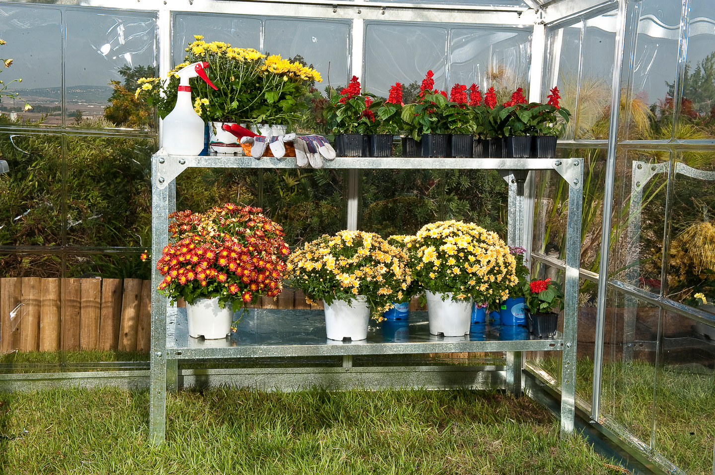 Kasvihuonepöytä Palram-Canipia teräs