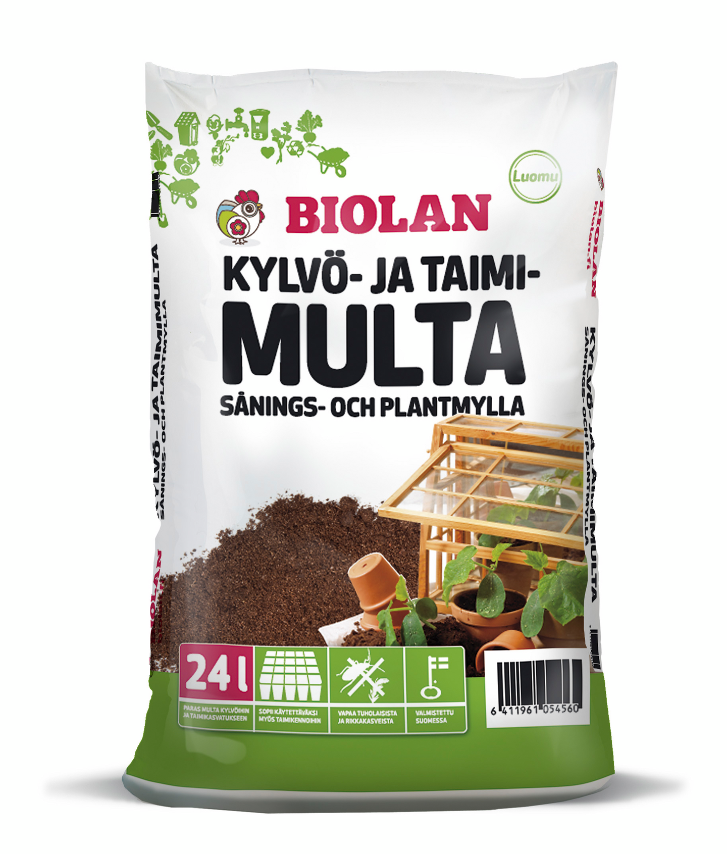 Kylvö- ja taimimulta Biolan 24l