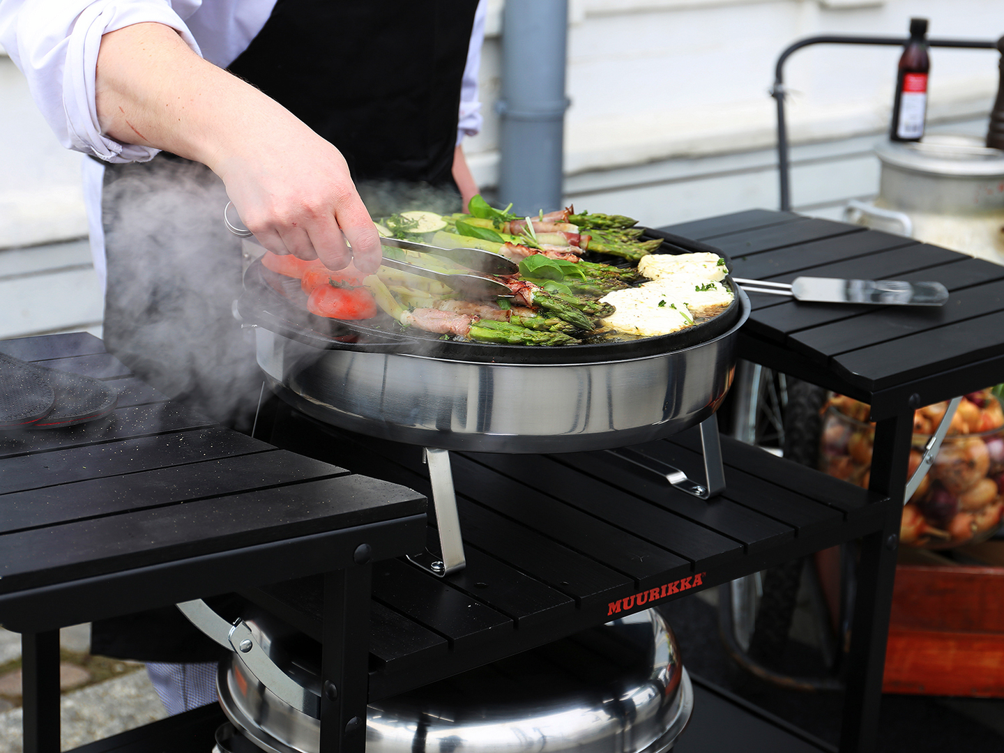 Kesäkeittiö Muurikka sähkö musta