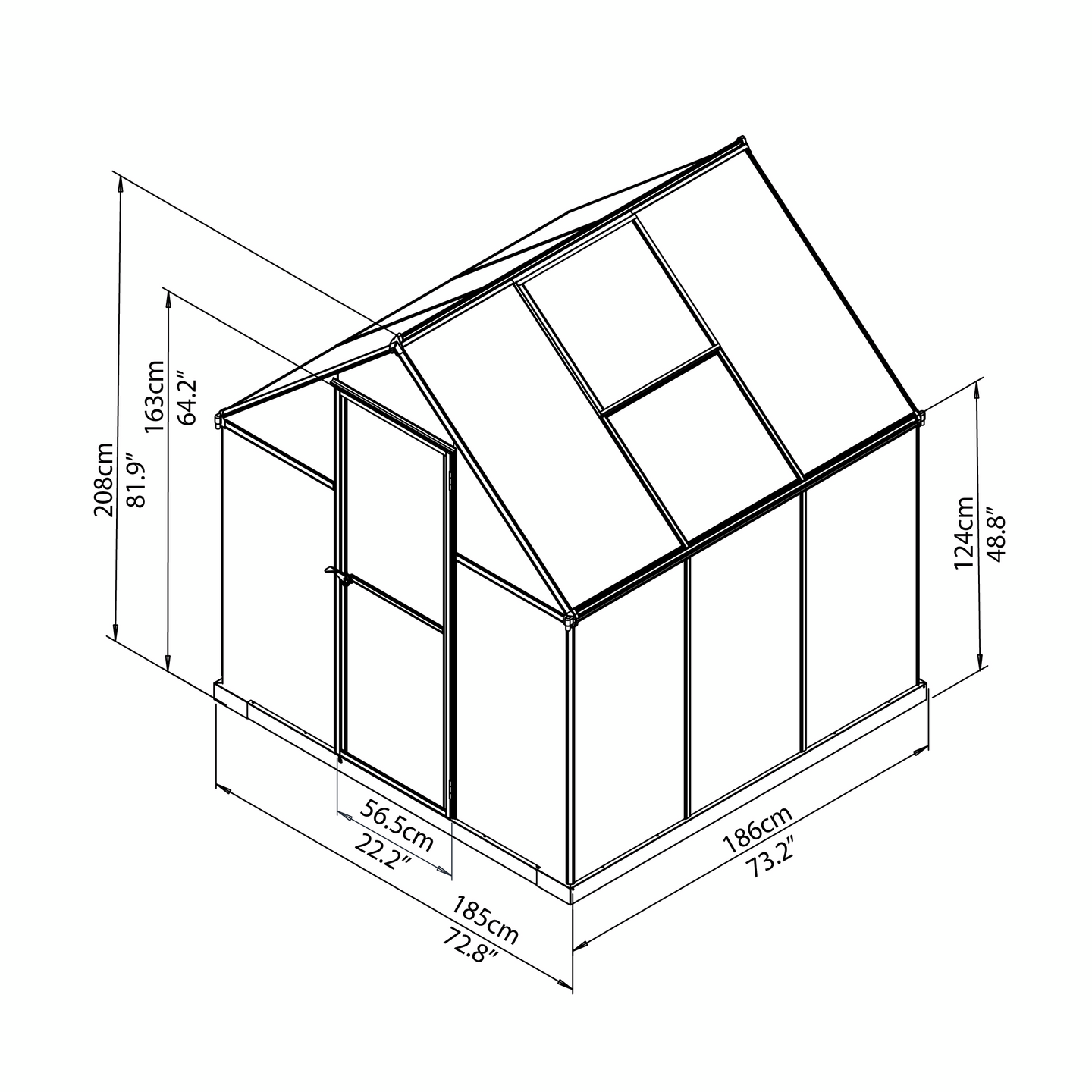 Kasvihuone Palram-Canopia Mythos 3,4m² - K-Rauta