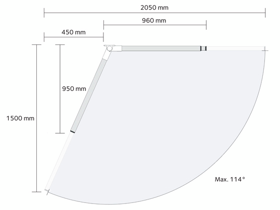 Tuuletusteline Pisla Duster L valkoinen