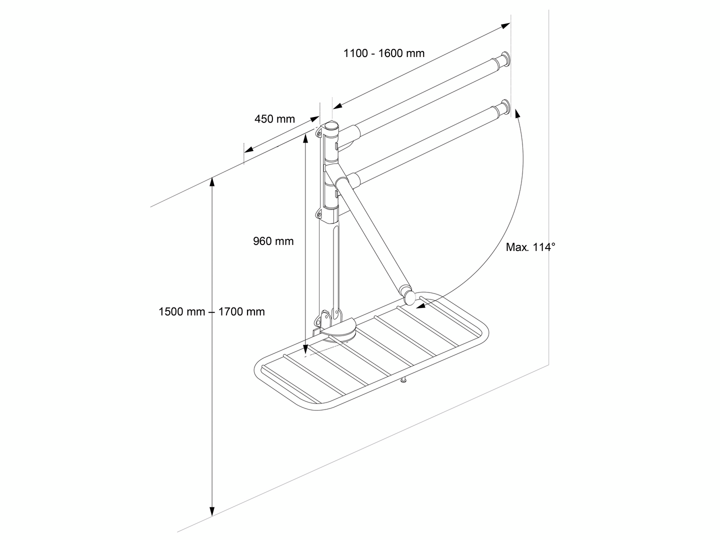 Tuuletusteline Pisla Duster XL valkoinen