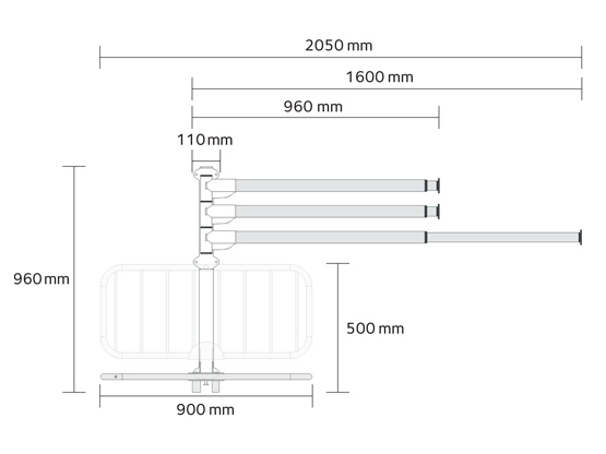 Tuuletusteline Pisla Duster XL valkoinen