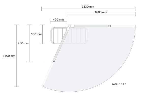 Tuuletusteline Pisla Duster XL valkoinen