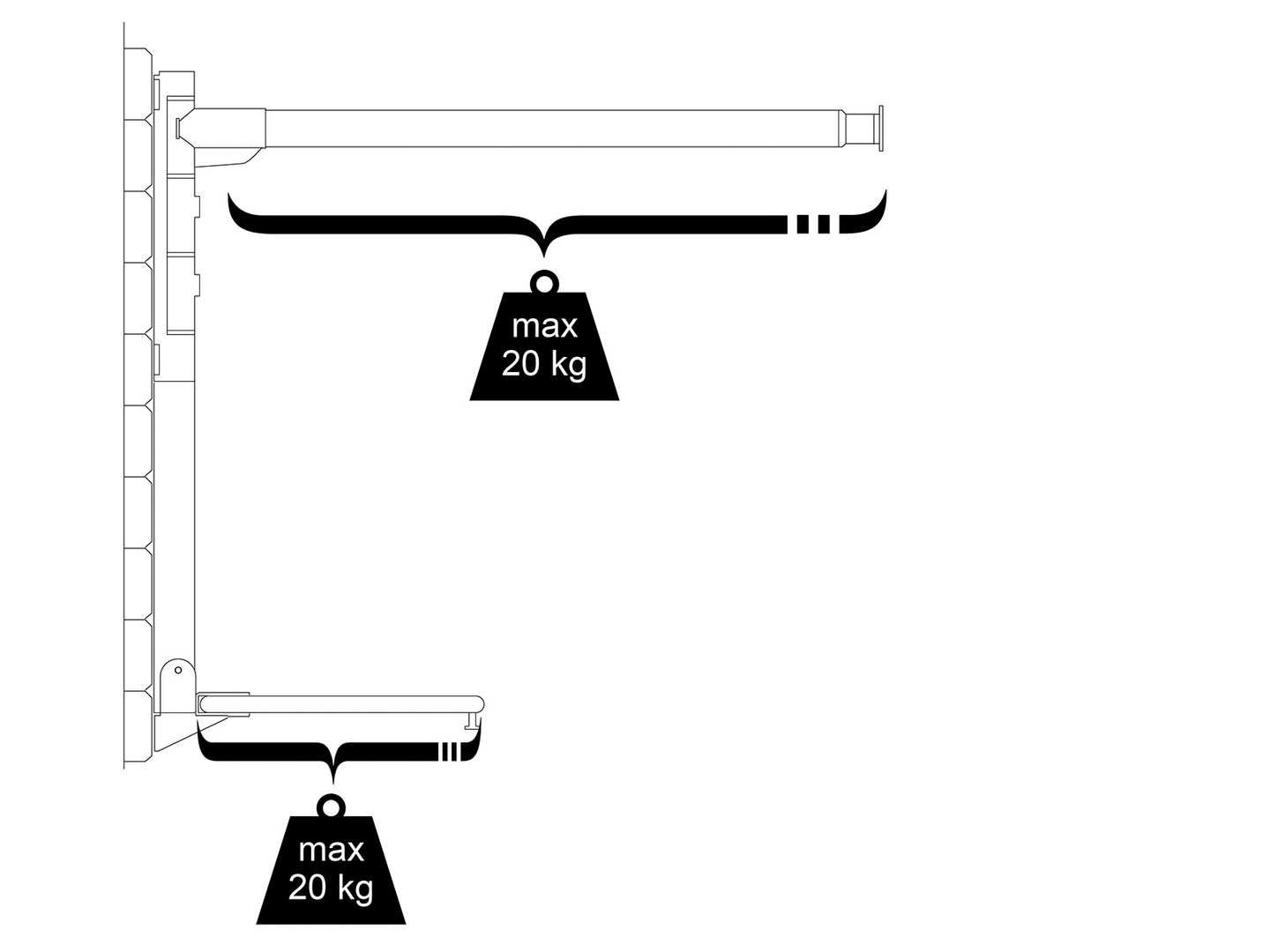 Tuuletusteline Pisla Duster XL valkoinen
