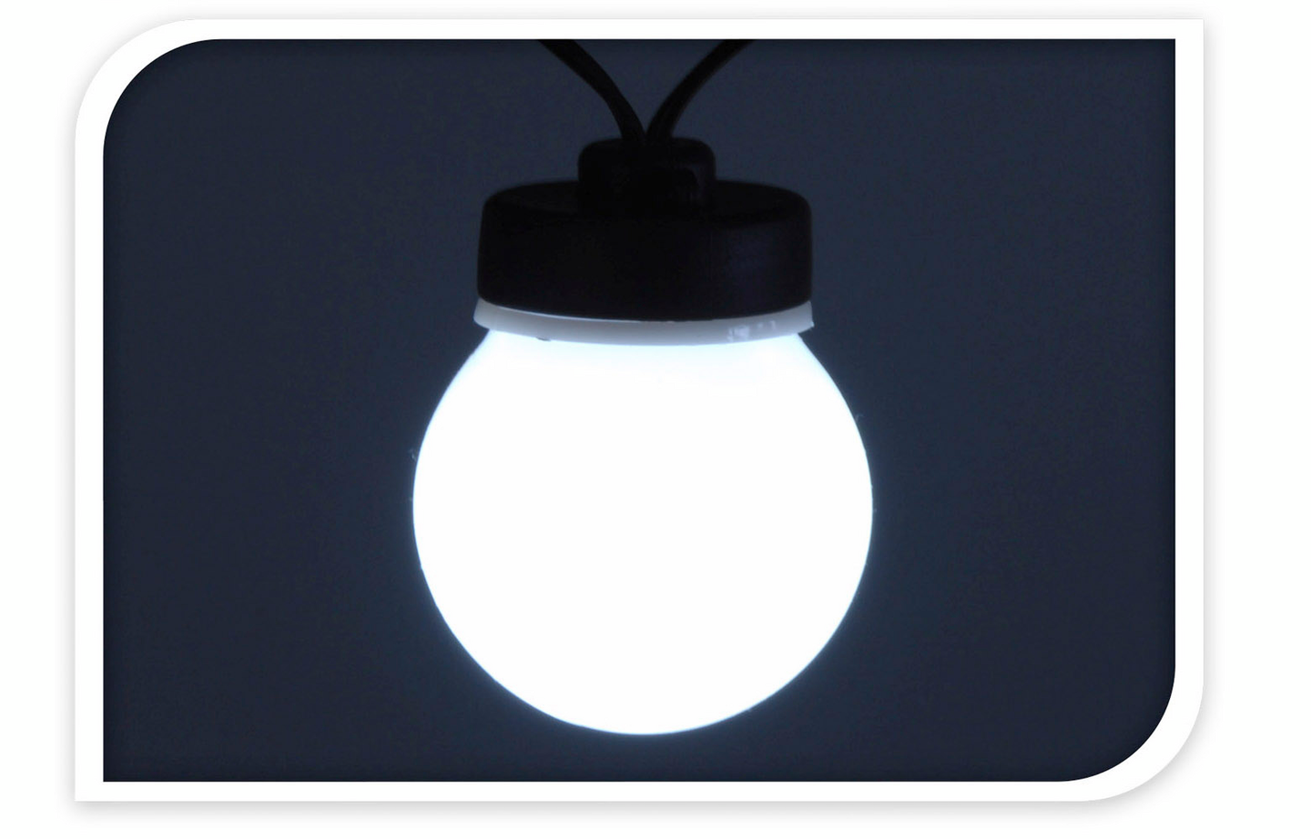 Valosarja Party 10 valkoista 5cm palloa