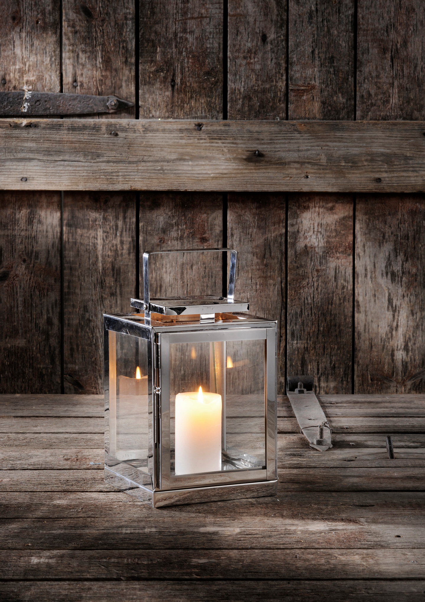 Lyhty Cello neliö teräs 25cm