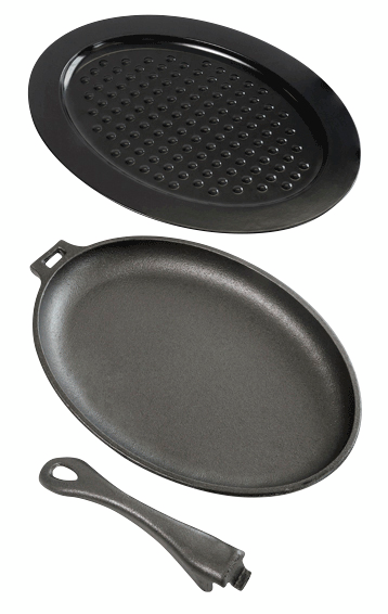 Valurautapannu Napoleon irrotettavalla kahvalla ja alustalla