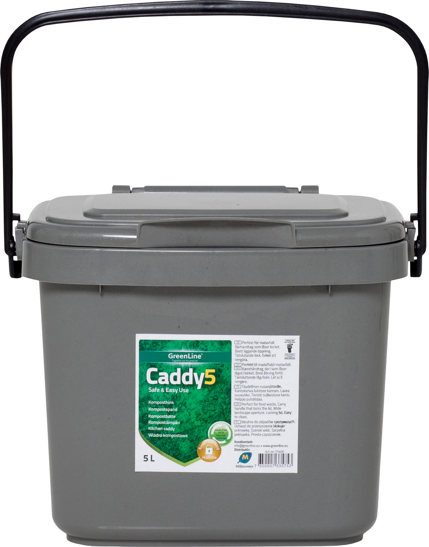 Kompostiämpäri Greenline 5l harmaa
