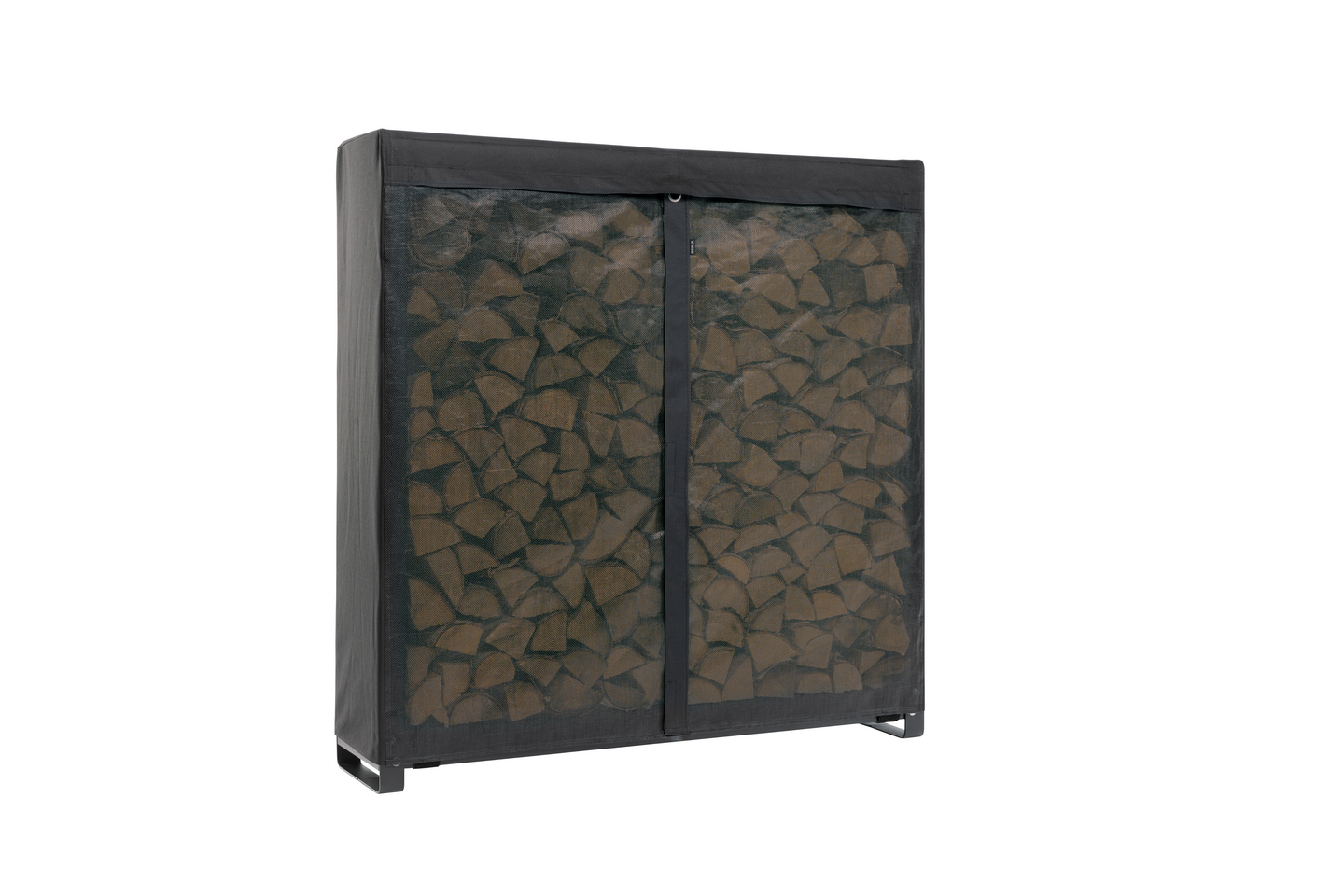 Suojahuppu polttopuutelineelle Stala Wood rack cover musta