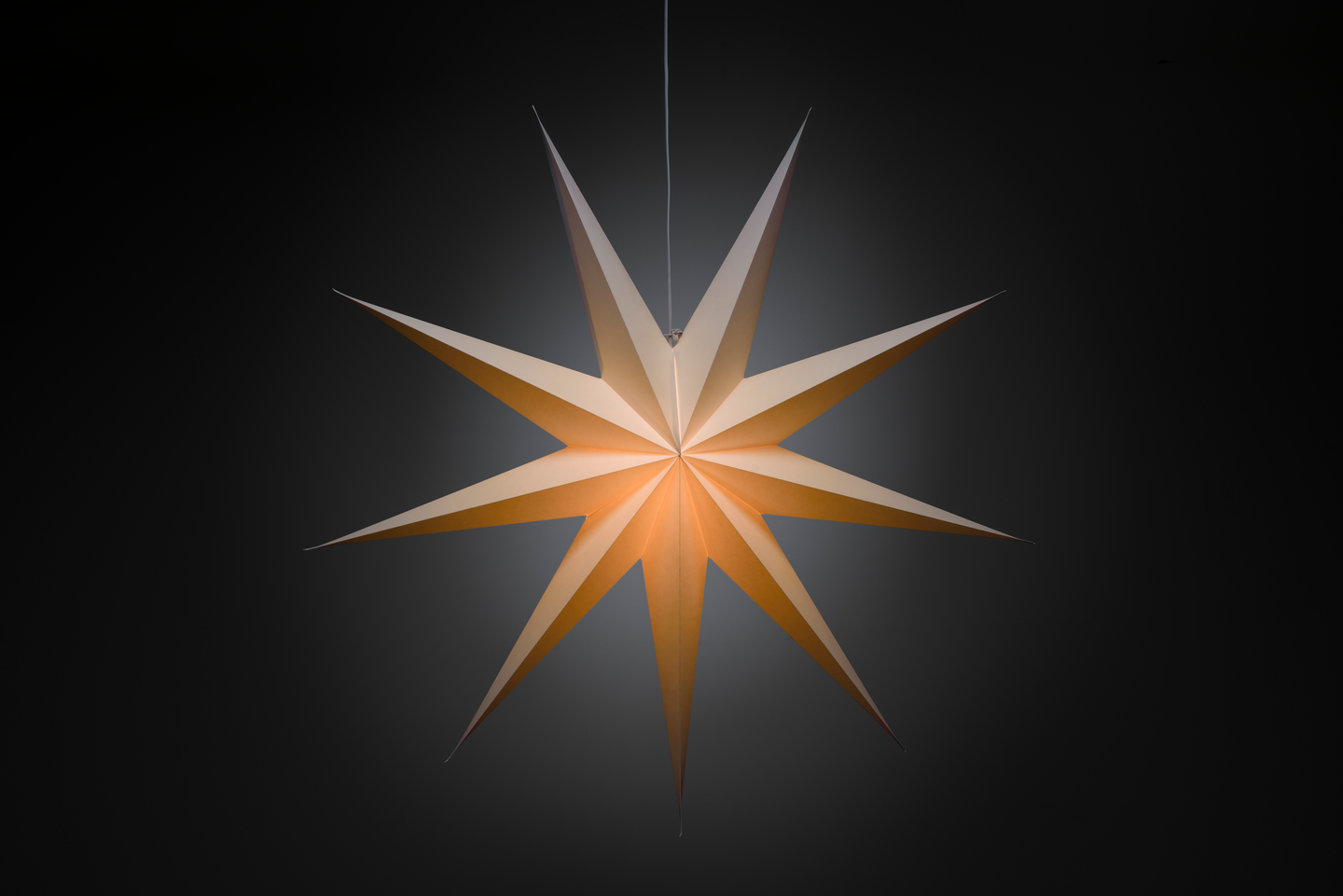 Paperitähti Konstsmide 115cm valkoinen