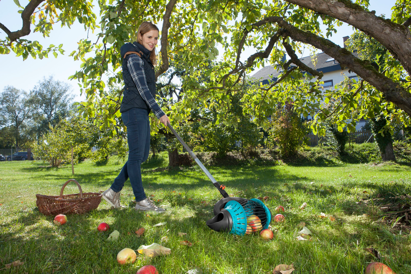 FRUKTUPPSAMLARE M 130CM SKAFT GARDENA COMBISET 03108-30