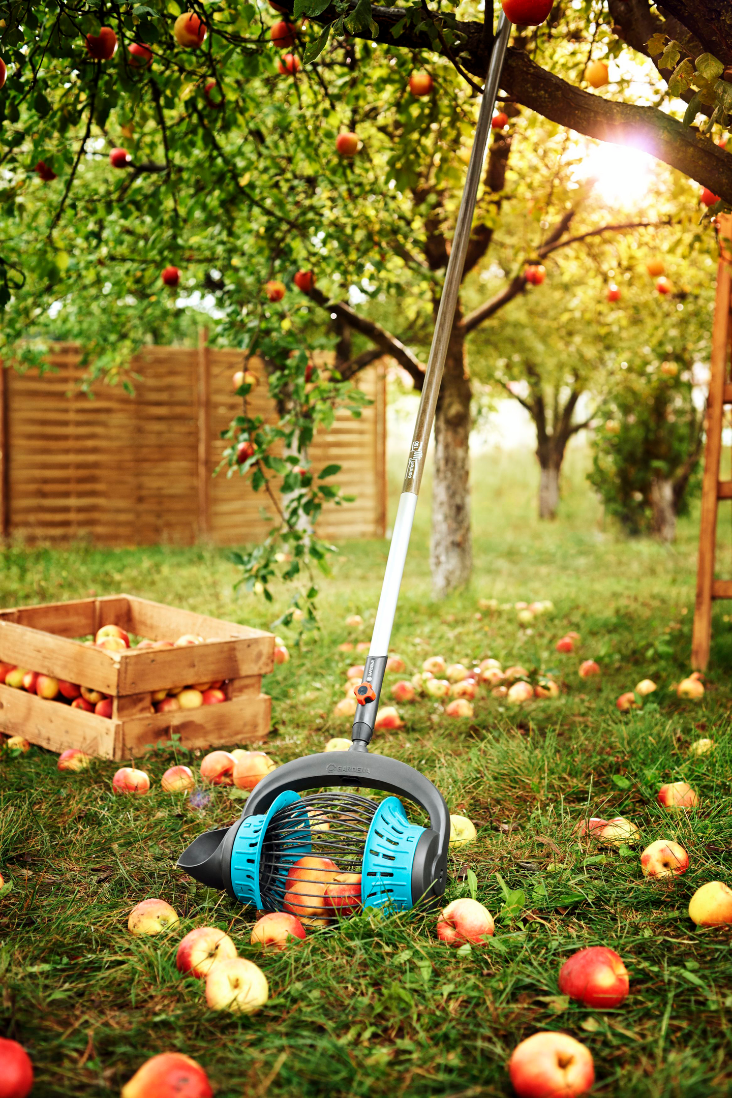 FRUKTUPPSAMLARE M 130CM SKAFT GARDENA COMBISET 03108-30