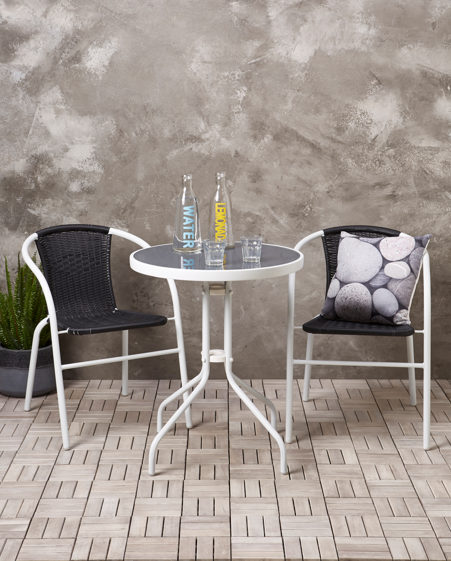 Terassilaatta Cello White Wash 30x30cm akaasia valkoharmaa