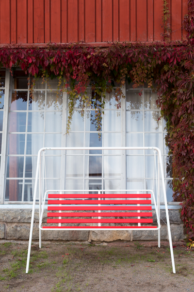 Keinu Varax Retro 3-istuttava puna/valkoinen