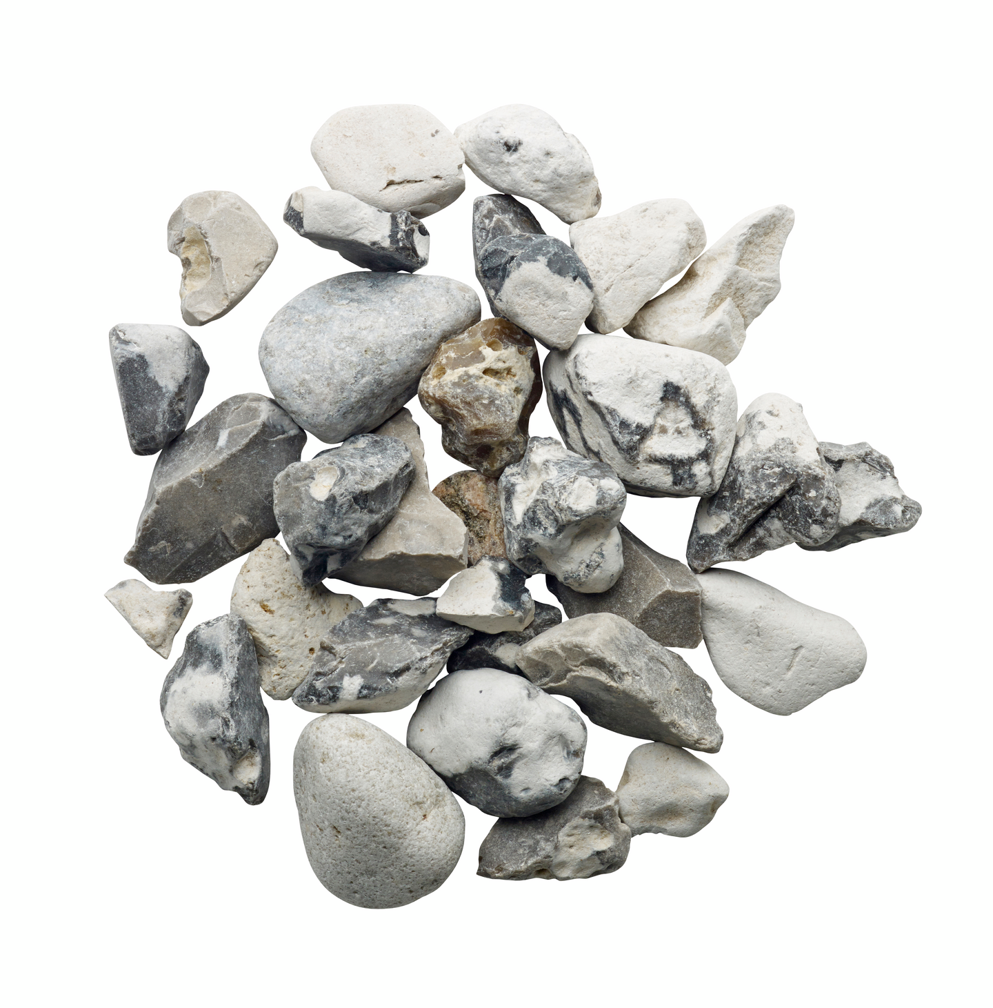 Koristekivi Kekkilä rantakivi iso harmaavalkoinen 25kg