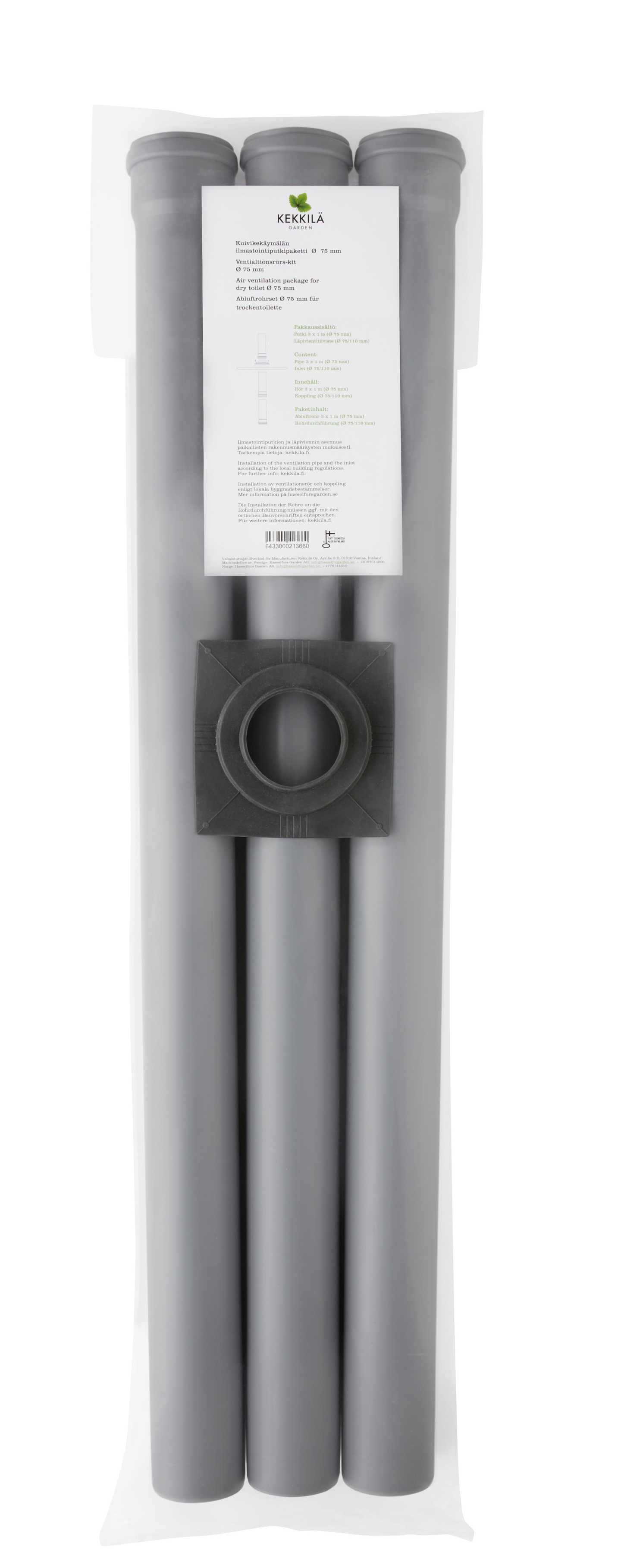 Ilmastointiputkipaketti Kekkilä 75mm