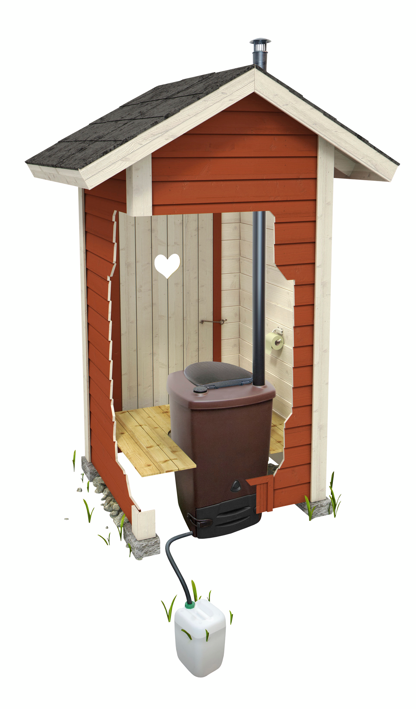 Kompostikäymälä Biolan Eco tummanharmaa