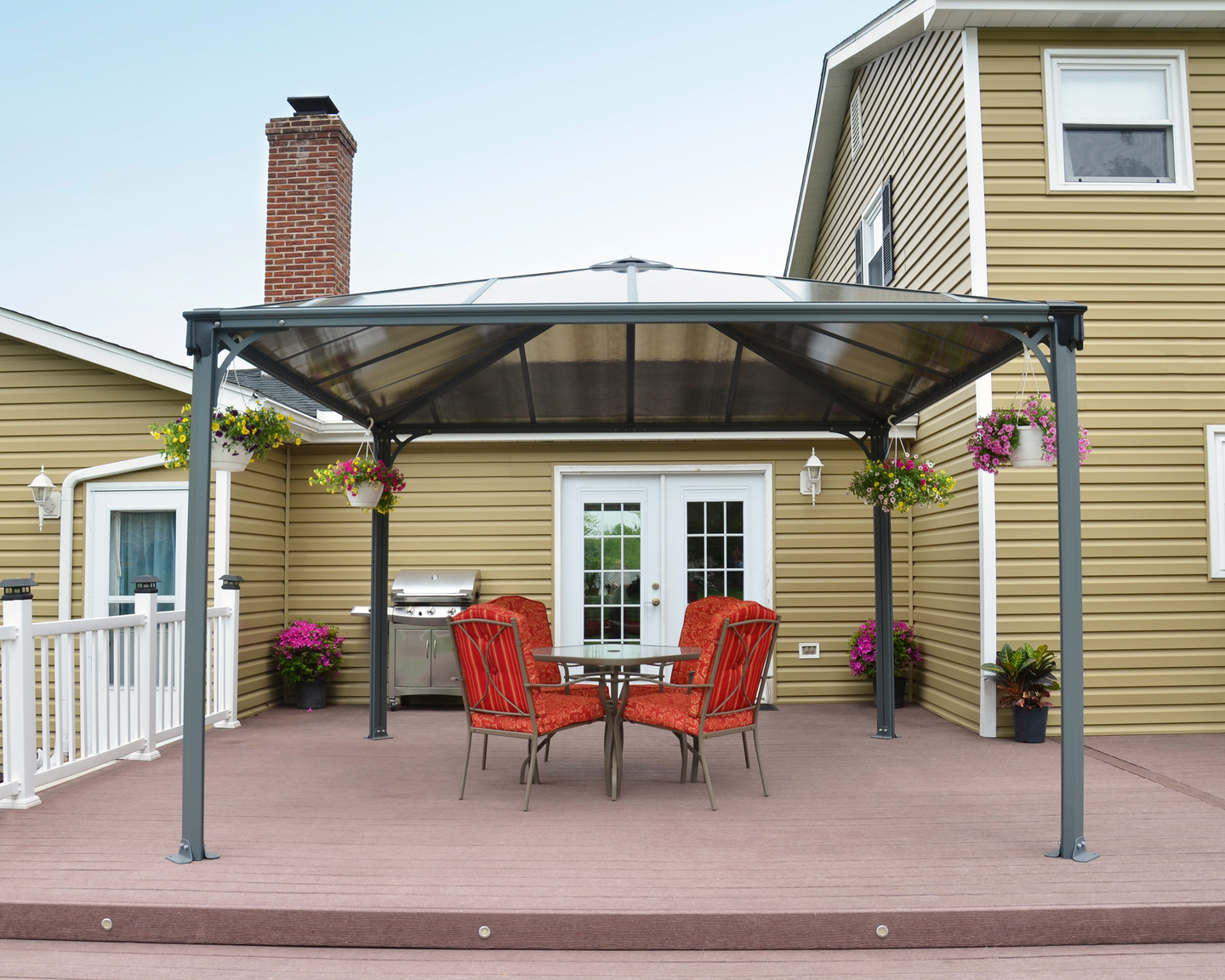 Pergola Palram-Canopia Palermo 3600 3,6x3,6m harmaa