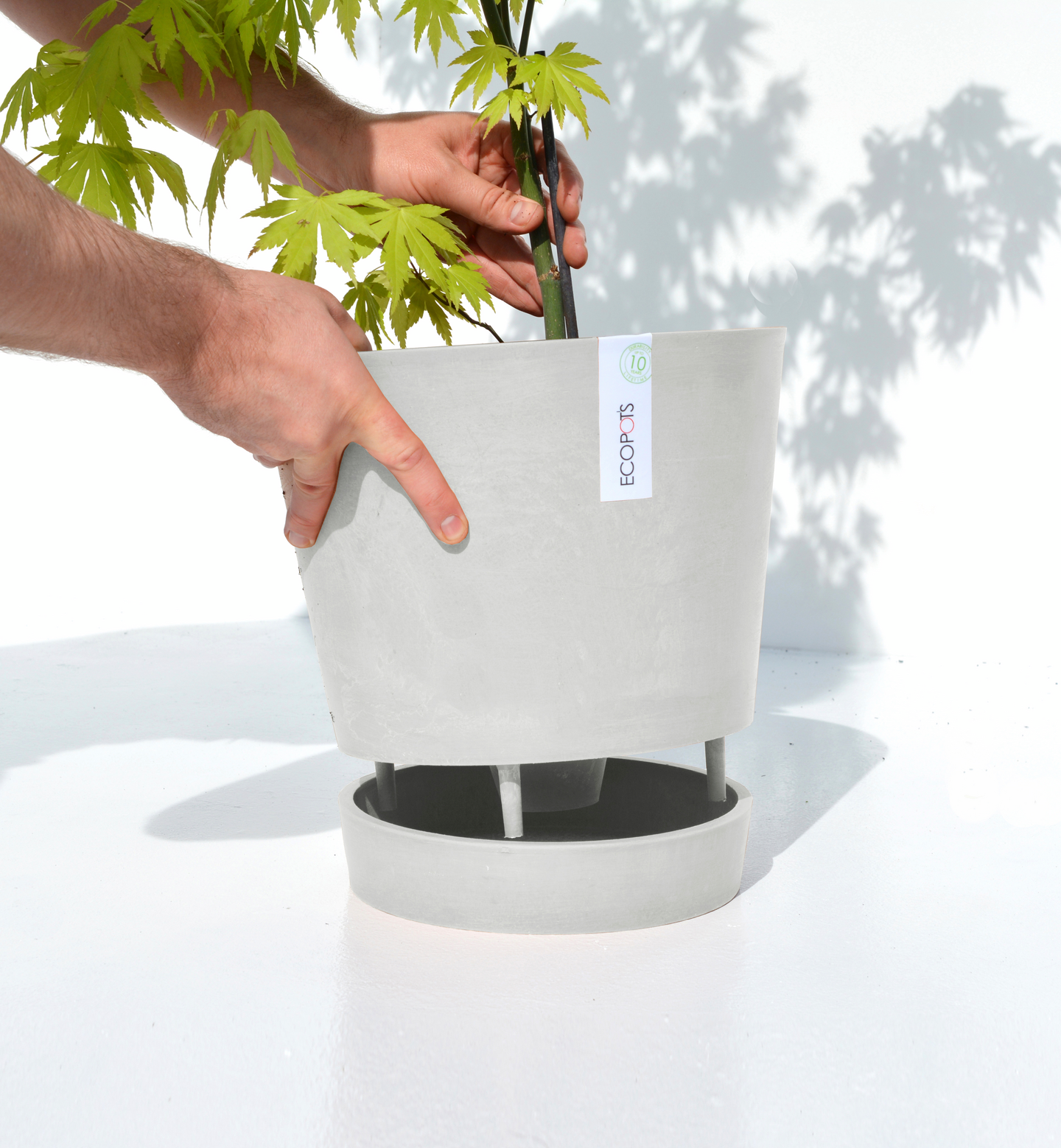 Ruukku Ecopots Venetsia 30cm valkoharmaa