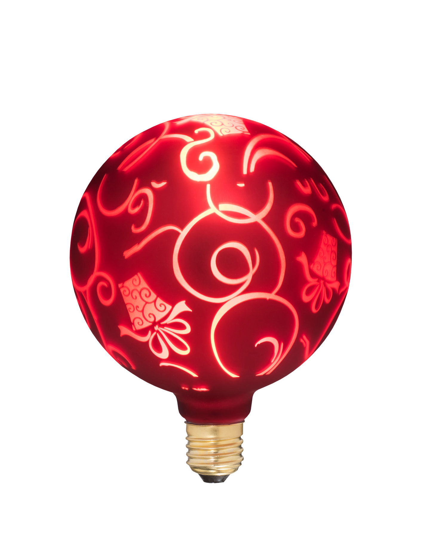 Koristelamppu Airam punainen E27 125x160mm