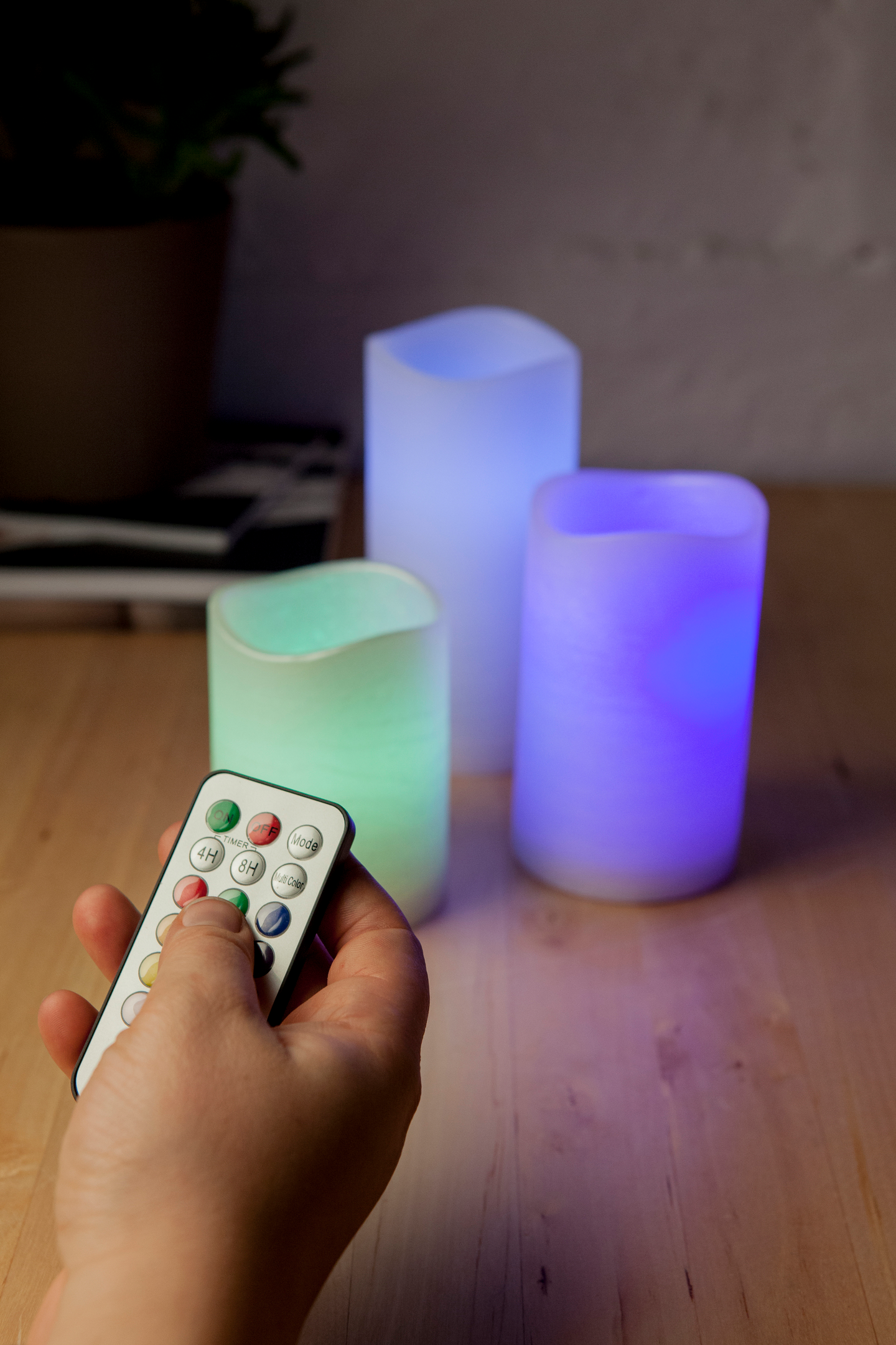 Kynttiläryhmä Airam Xena 3 kynttilää ja kaukosäädin